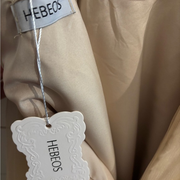 NWT Hebeos Champagne Sequin Tulle Gown | Prom / Formal Dress - Picture 3 of 4